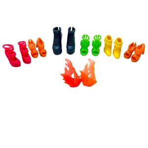 Barbie Doll Shoes 7 Pairs High Heels & Boots Assorted Styles & Colors